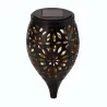 Piquet solaire Sunshine Flower extérieur Noir/Doré métal
