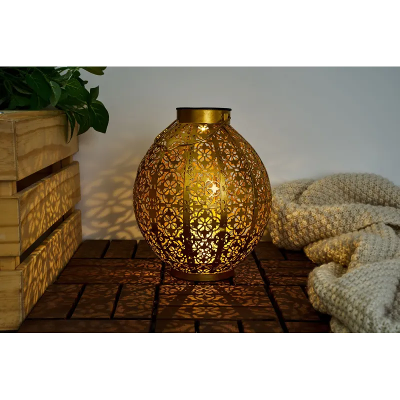 Lanterne solaire Sunshine Aura extérieur Doré métal