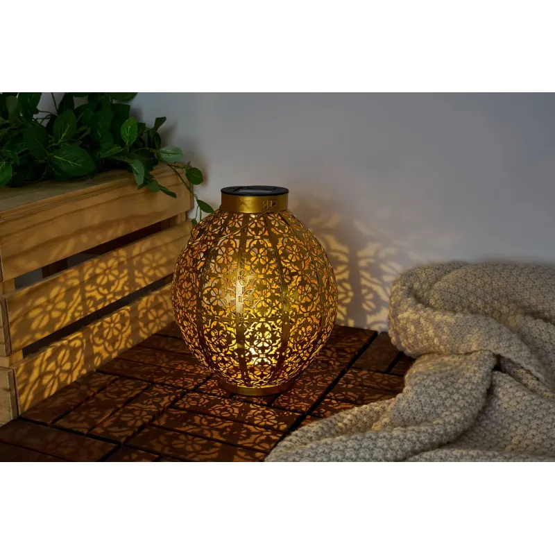 Lanterne solaire Sunshine Aura extérieur Doré métal