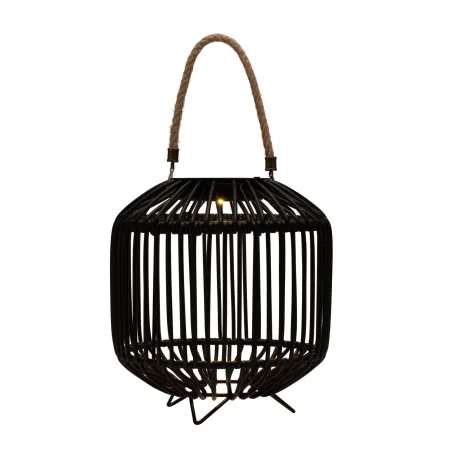 Lanterne solaire Sunshine Delight ext Rotin synthétique Noir/Métal