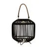 Lanterne solaire Sunshine Delight ext Rotin synthétique Noir/Métal