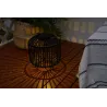 Lanterne solaire Sunshine Delight ext Rotin synthétique Noir/Métal