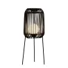 Lampadaire solaire Sunshine Coziness Extérieur Noir/Gris Rotin synth/Mét