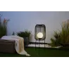 Lampadaire solaire Sunshine Coziness Extérieur Noir/Gris Rotin synth/Mét