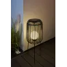 Lampadaire solaire Sunshine Coziness Extérieur Noir/Gris Rotin synth/Mét