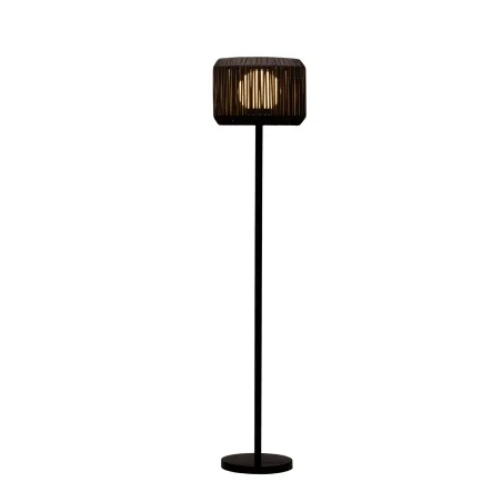 Lampadaire solaire Sunshine Elegance Rotin synthétique extérieur Noir