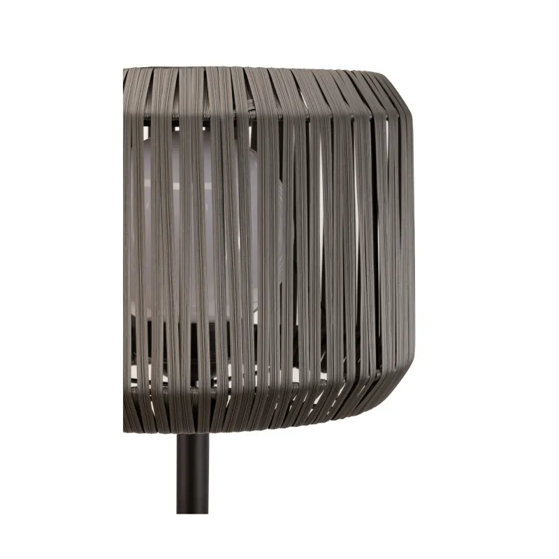 Lampadaire solaire Sunshine Elegance Rotin synthétique extérieur Noir
