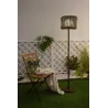 Lampadaire solaire Sunshine Elegance Rotin synthétique extérieur Noir