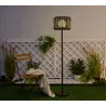Lampadaire solaire Sunshine Elegance Rotin synthétique extérieur Noir