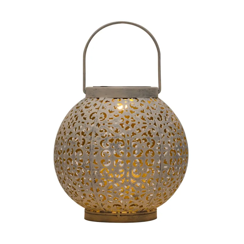 Lanterne solaire Sunshine Joy extérieur Blanc métal