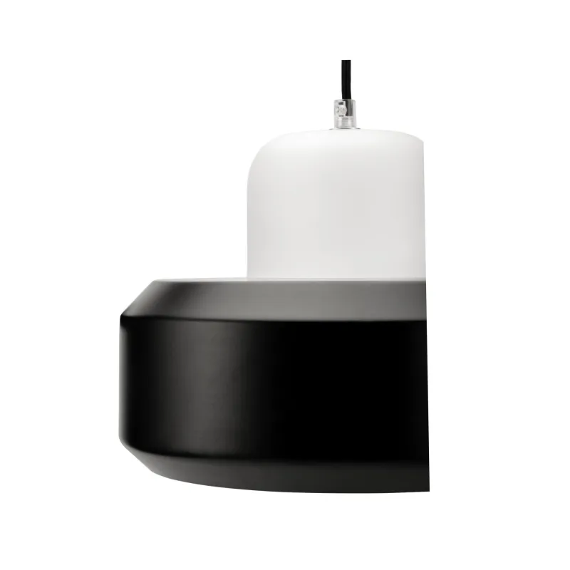 Suspension Pretty Treasure max20W E27 Noir/Blanc 230V métal/verre