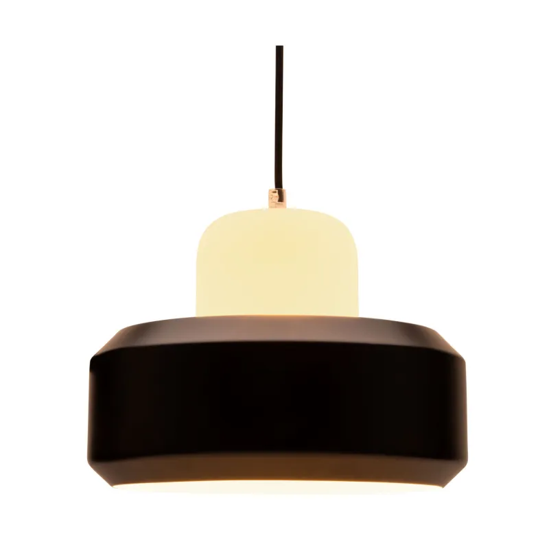 Suspension Pretty Treasure max20W E27 Noir/Blanc 230V métal/verre