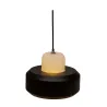 Suspension Pretty Treasure max20W E27 Noir/Blanc 230V métal/verre