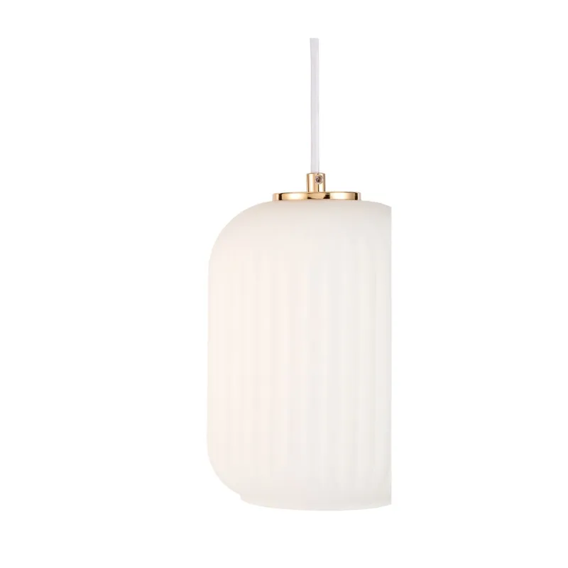 Suspension Noble Purity max20W E27 Blanc/Champagne 230V Verre/Métal