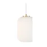 Suspension Noble Purity max20W E27 Blanc/Champagne 230V Verre/Métal