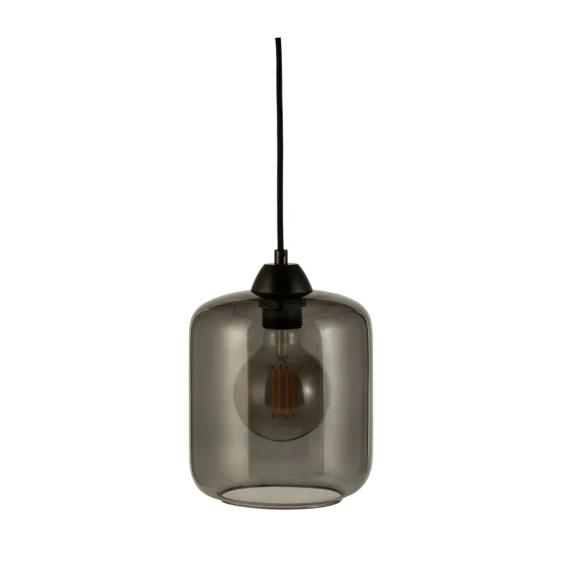 Suspension Magic Glamour max20W E27 Verre fumé/Noir 230V Verre/Métal