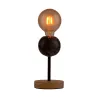 Lampe à poser Marble Dream max20W E27 Noir/bois 230V marbre/bois