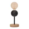 Lampe à poser Marble Dream max20W E27 Noir/bois 230V marbre/bois