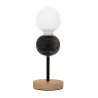 Lampe à poser Marble Dream max20W E27 Noir/bois 230V marbre/bois