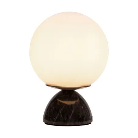 Lampe à poser Shiny Pearl max20W E14 Noir/Blanc 230V marbre/verre
