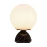 Lampe à poser Shiny Pearl max20W E14 Noir/Blanc 230V marbre/verre