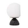 Lampe à poser Shiny Pearl max20W E14 Noir/Blanc 230V marbre/verre