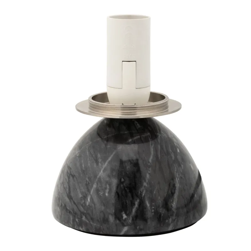 Lampe à poser Shiny Pearl max20W E14 Noir/Blanc 230V marbre/verre