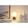 Lampe à poser Shiny Pearl max20W E14 Noir/Blanc 230V marbre/verre