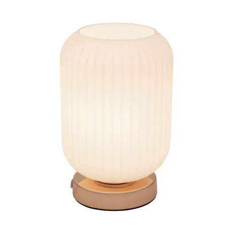 Lampe à poser Noble Purity max20W E27 Blanc/champagne doré 230V Verre/Métal