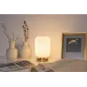 Lampe à poser Noble Purity max20W E27 Blanc/champagne doré 230V Verre/Métal