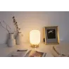 Lampe à poser Noble Purity max20W E27 Blanc/champagne doré 230V Verre/Métal