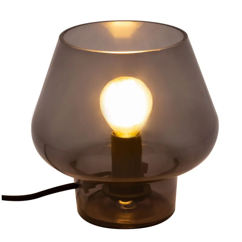 Lampe à poser Crystal Gleam max20W E14 Verre fumé 230V Verre