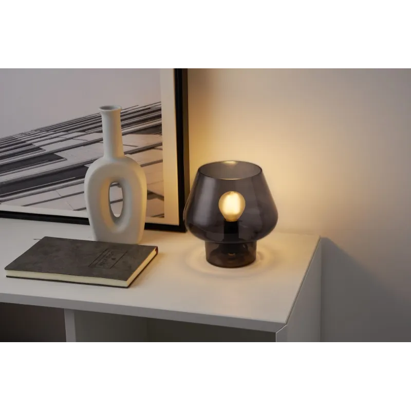 Lampe à poser Crystal Gleam max20W E14 Verre fumé 230V Verre