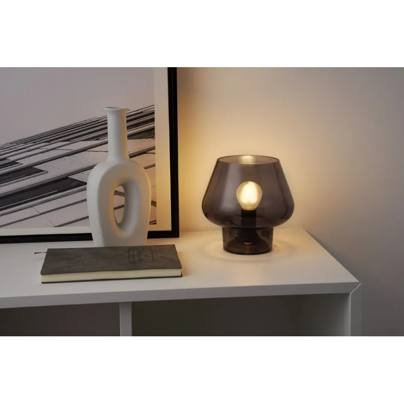 Lampe à poser Crystal Gleam max20W E14 Verre fumé 230V Verre