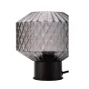 Lampe à poser Gleaming Smoke max20W E27 Verre/Verre fumé/Noir 230V