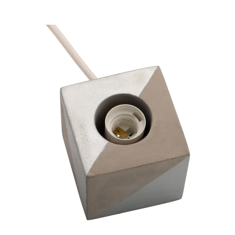Lampe à poser Silver Jewel max20W E27 Argent 230V béton