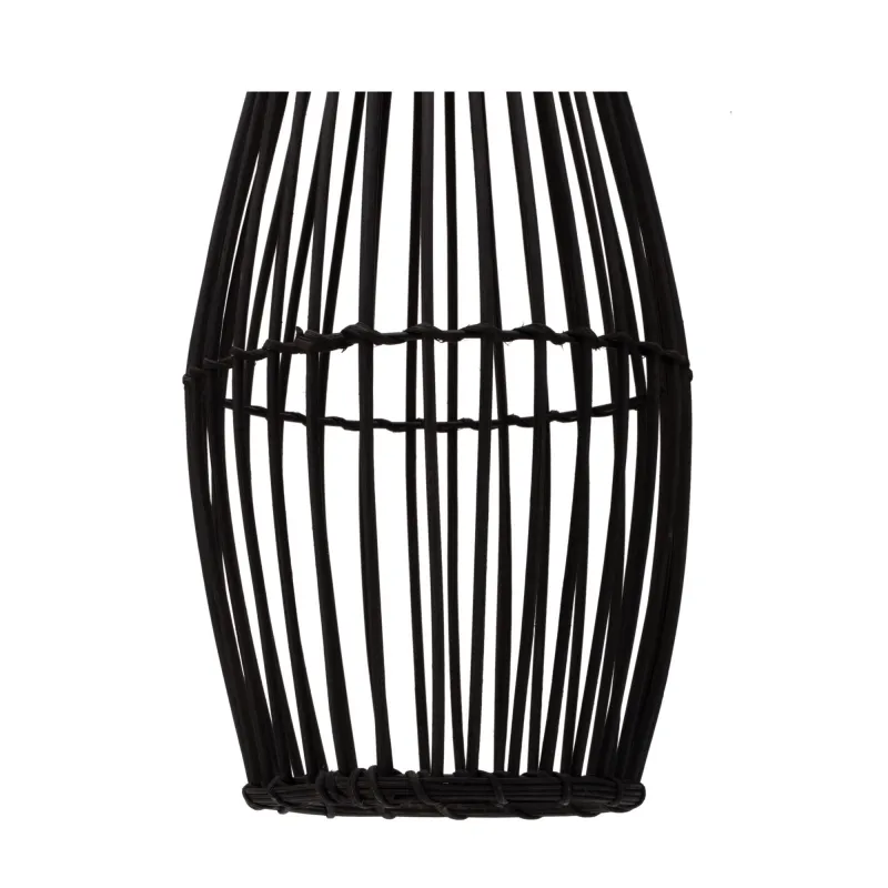 Suspension Timber Love max20W E27 Noir 230V Rotin/Métal