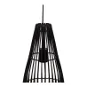 Suspension Timber Love max20W E27 Noir 230V Rotin/Métal