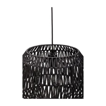 Suspension Timber Pearl max20W E27 Noir 230V papier tressé/métal