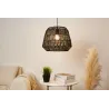 Suspension Timber Pearl max20W E27 Noir 230V papier tressé/métal