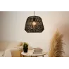 Suspension Timber Pearl max20W E27 Noir 230V papier tressé/métal