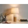 Lampe à poser Woody Elegance max20W E27 Bois/Blanc 230V Bois/tissu