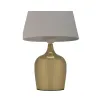 Lampe à poser Golden Glamour max20W E27 Doré/Blanc 230V Métal/tissu