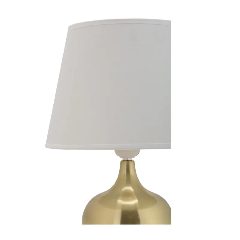 Lampe à poser Golden Glamour max20W E27 Doré/Blanc 230V Métal/tissu