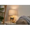 Lampe à poser Golden Glamour max20W E27 Doré/Blanc 230V Métal/tissu