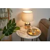 Lampe à poser Golden Glamour max20W E27 Doré/Blanc 230V Métal/tissu