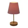 Lampe à poser Woody Rose max20W E27 Bois/Rose/Doré 230V Bois/tissu