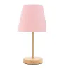 Lampe à poser Woody Rose max20W E27 Bois/Rose/Doré 230V Bois/tissu