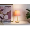 Lampe à poser Woody Rose max20W E27 Bois/Rose/Doré 230V Bois/tissu