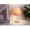 Lampe à poser Woody Rose max20W E27 Bois/Rose/Doré 230V Bois/tissu